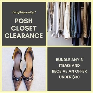 Huge closet clearance sale. EVERYTHING MUST GO!